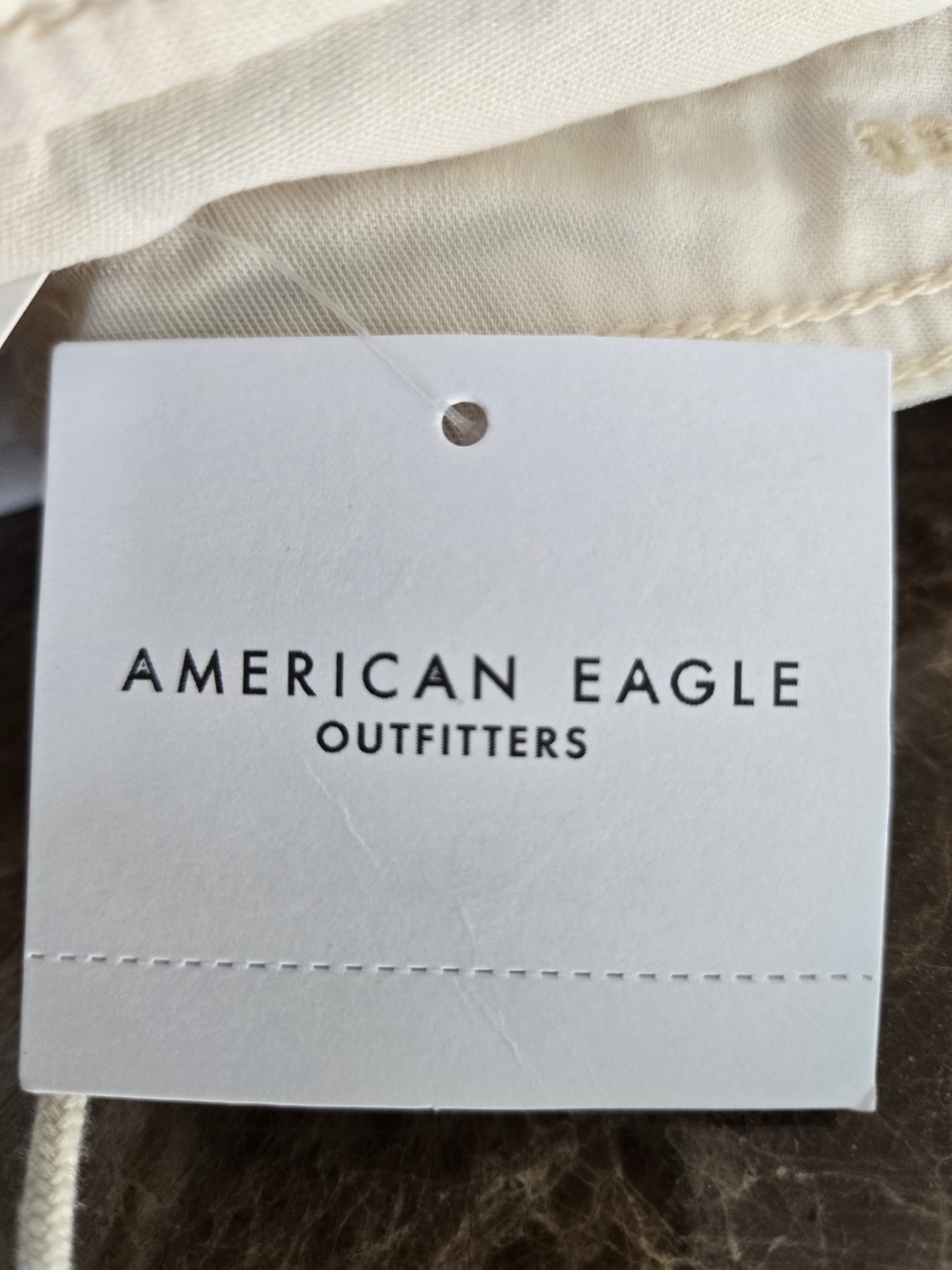 American Eagle Outfitters Women's Cream Straight-Leg Cargo Pants - Picture 11 of 11